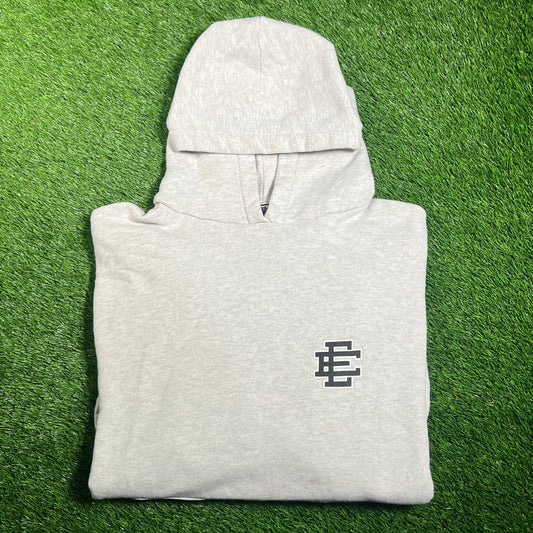 Eric Emanuel Black Logo Grey Hoodie w/ Lightning Size XL USED x15930