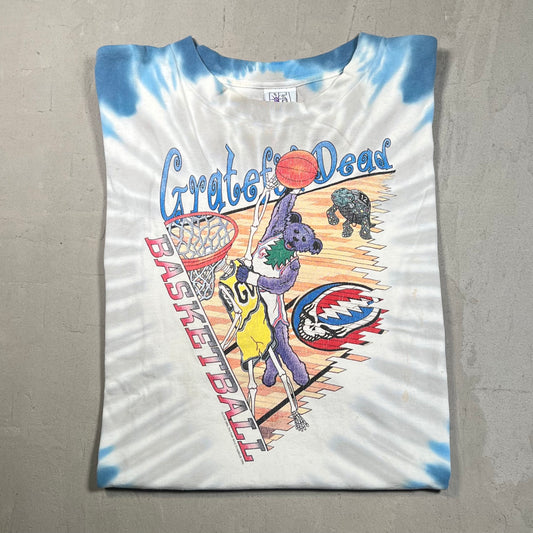 1996 Grateful Dead Basketball Bear Dunking Tie Dye Tee Size XL USED v6459