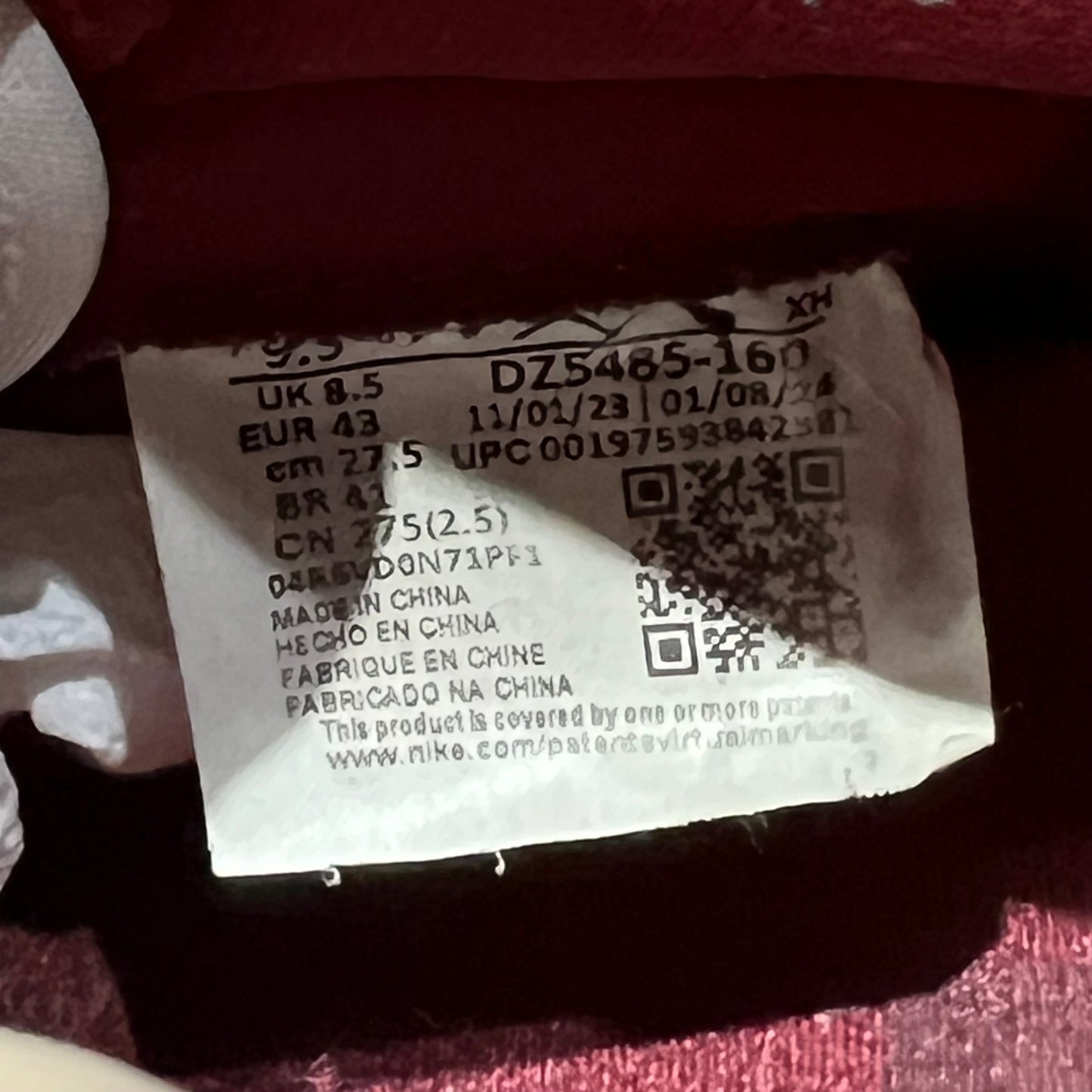 Jordan 1 Artisanal Team Red (2024) Size 9.5 USED s20076