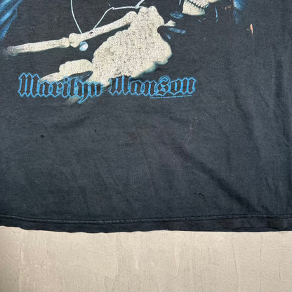 2004 Marilyn Manson "Against all Gods" Black Tee Size XL USED v20266