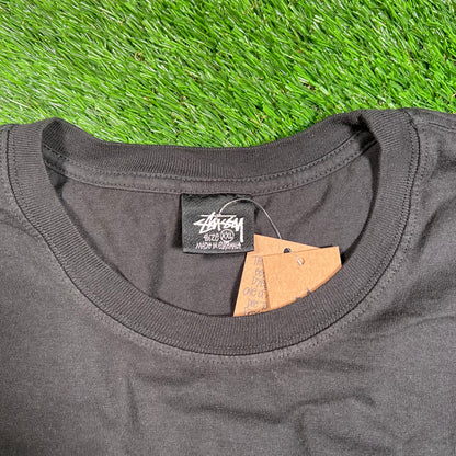 Stussy Strike Pigment Dyed Black Tee Size XXL NEW x15909