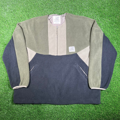 New Balance Salehe Bembury Fleece Green Pullover Size Large USED x15782