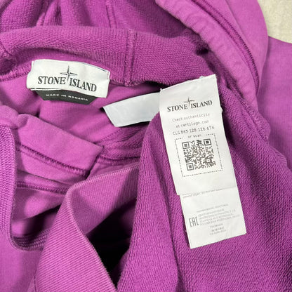 Stone Island Purple Hoodie Size Large USED x18405