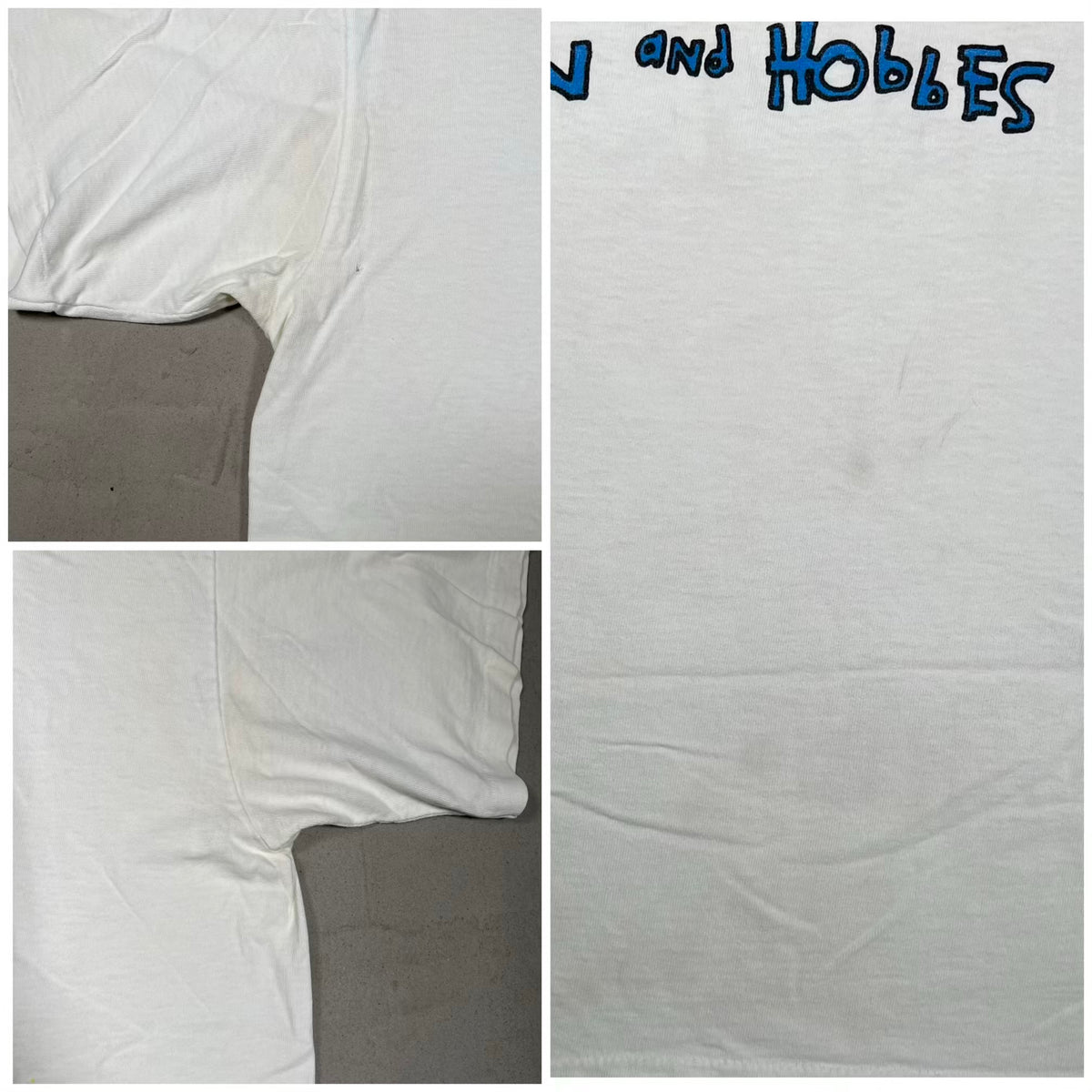 1990s Calvin and Hobbes Promo Cartoon White Tee Size XL USED v20209