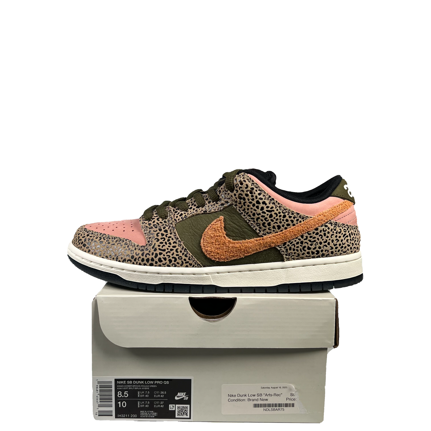 Nike SB Dunk Low Arts-Rec (2025) Size 8.5 NEW s20028