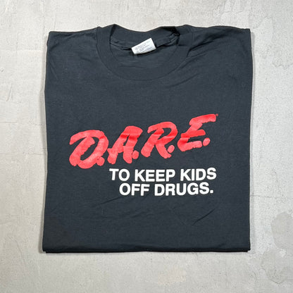1990s Dare Black Logo Tee Size XXL USED v19345