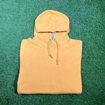 Champion Sitich Logo Yellow Hoodie Size XL USED v17408