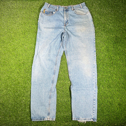 1990s Armani Exchange Blue Jeans Size 34x32 USED v17326