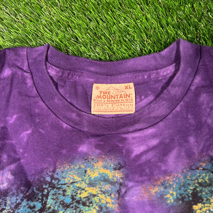 2001 The Mountain Horses in The River Purple Tie Dye Longsleeve Size XL USED v18701