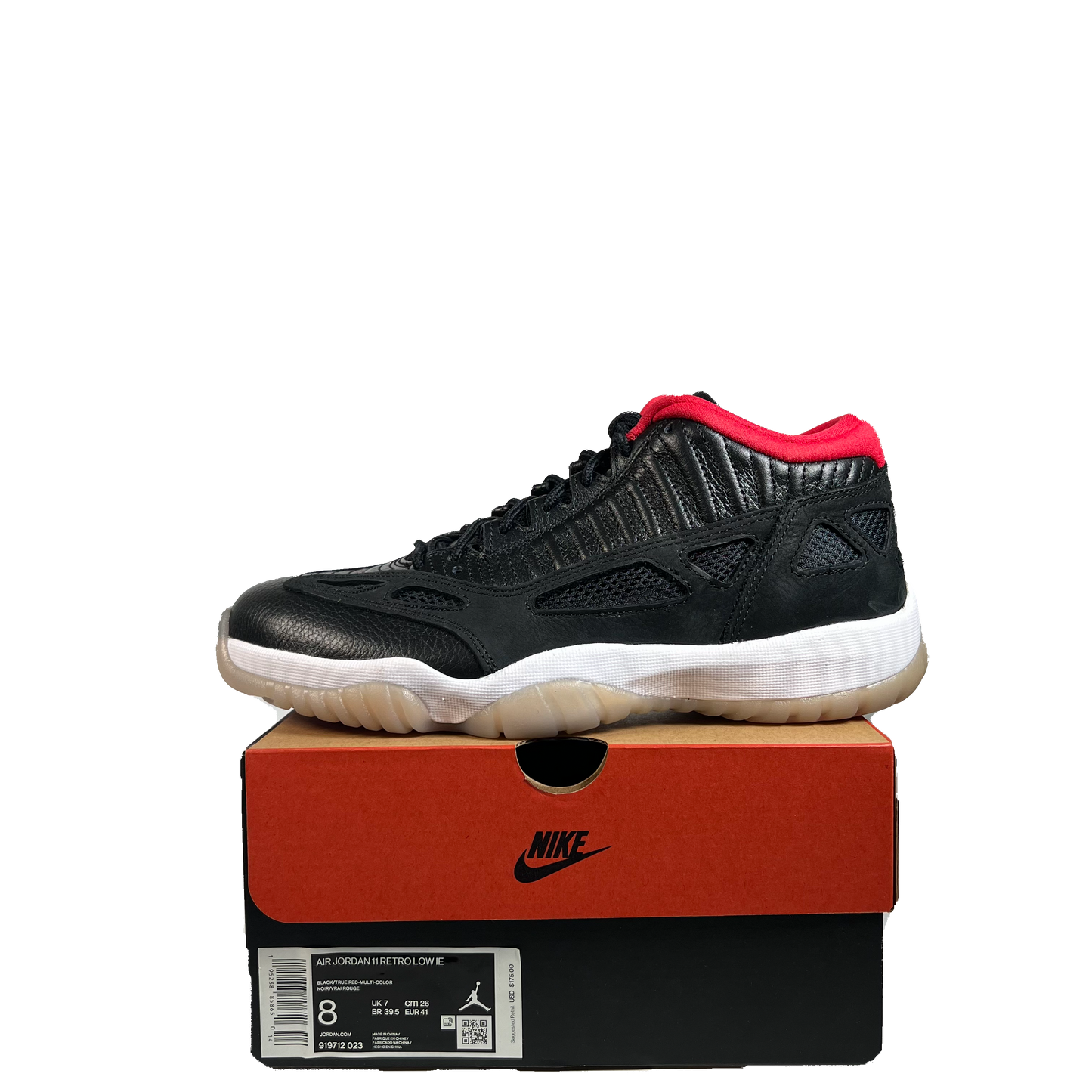 Jordan 11 Retro Low IE Bred (2021) Size 8 NEW s21158