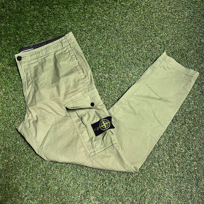 Stone Island Green Cargo Pants Size 34 USED x14057