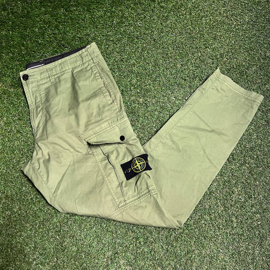 Stone Island Green Cargo Pants Size 34 USED x14057
