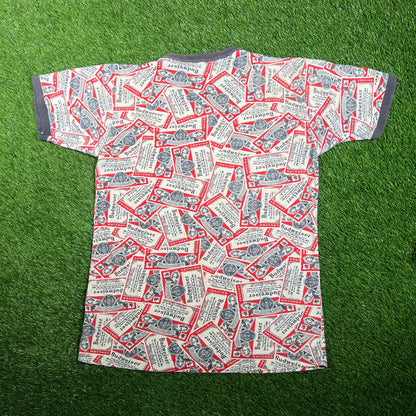 1980s Budwesier AOP Tee Size Medium USED v18159