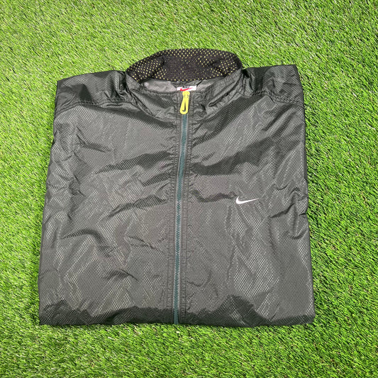 Y2K Nike Green Full Zip Windbreaker Size XL USED v17645
