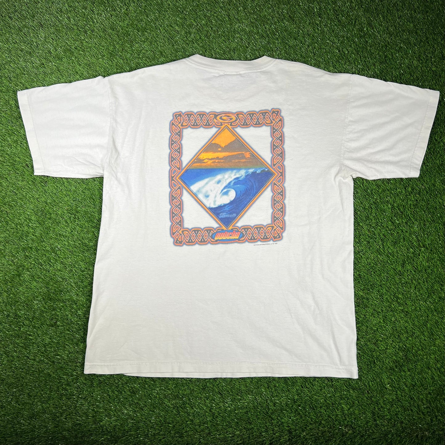 1997 Gotcha White Surf Tee Size XL USED v17382