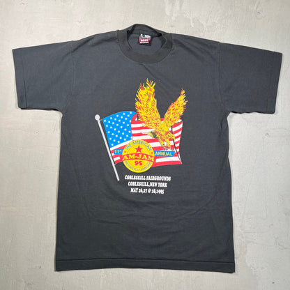 1995 "Am-Jam" Motorcycle Black Tee Size Medium USED v19437