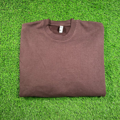 Los Angeles Apparel Brown Heavyweight Crewneck Size Large USED x16505