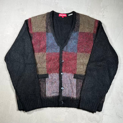 Supreme Brush Grid Cardigan Black (2022) Size Medium USED x18368
