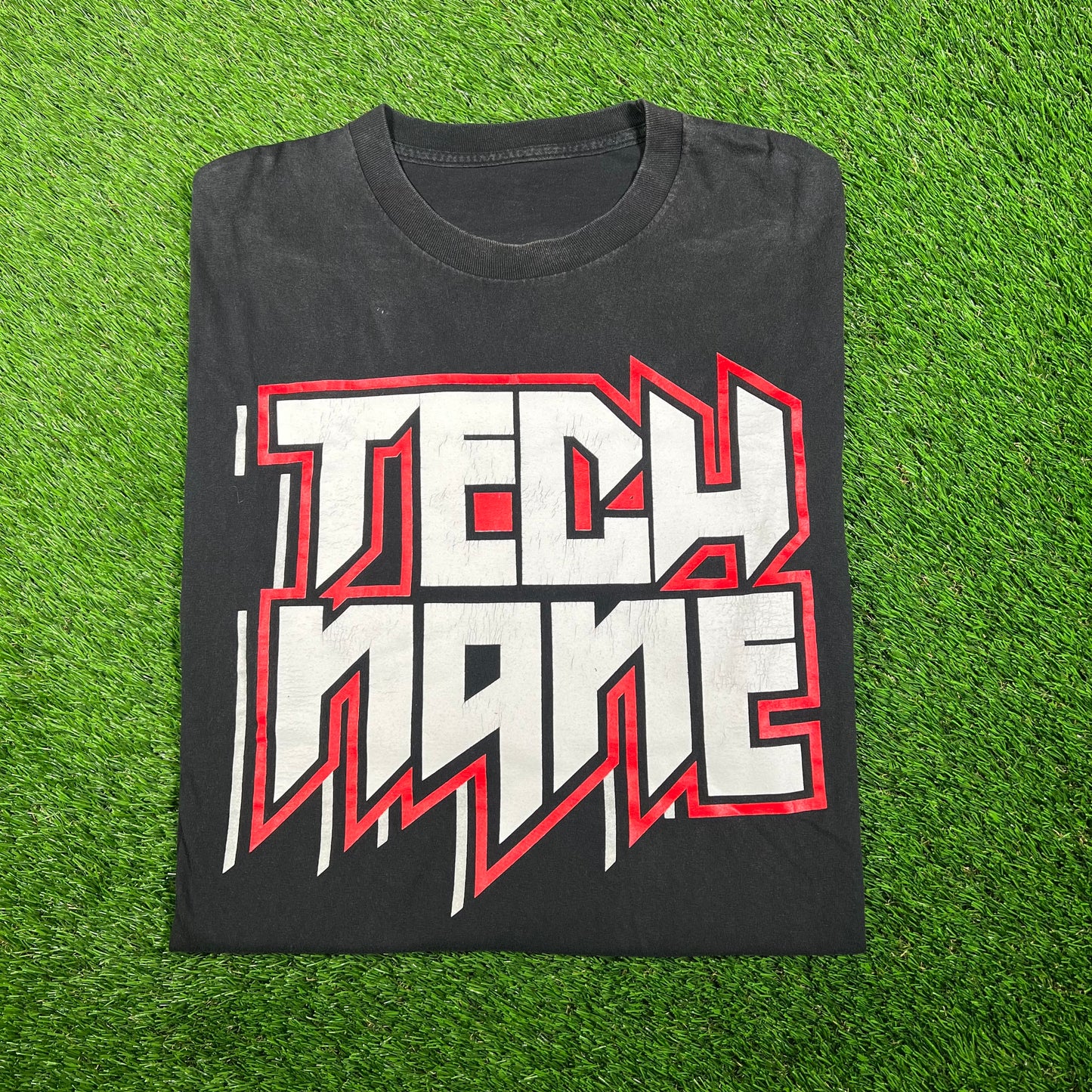 Y2K Tech N9ne Strange Music Black Tee Size XL USED v17648