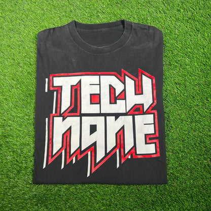 Y2K Tech N9ne Strange Music Black Tee Size XL USED v17648