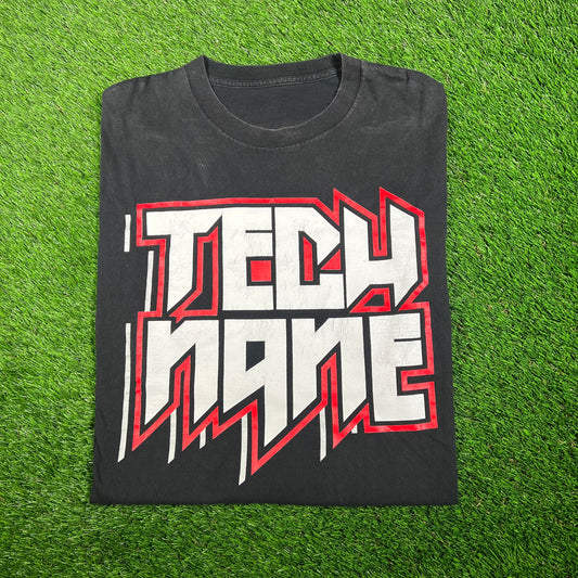 Y2K Tech N9ne Strange Music Black Tee Size XL USED v17648