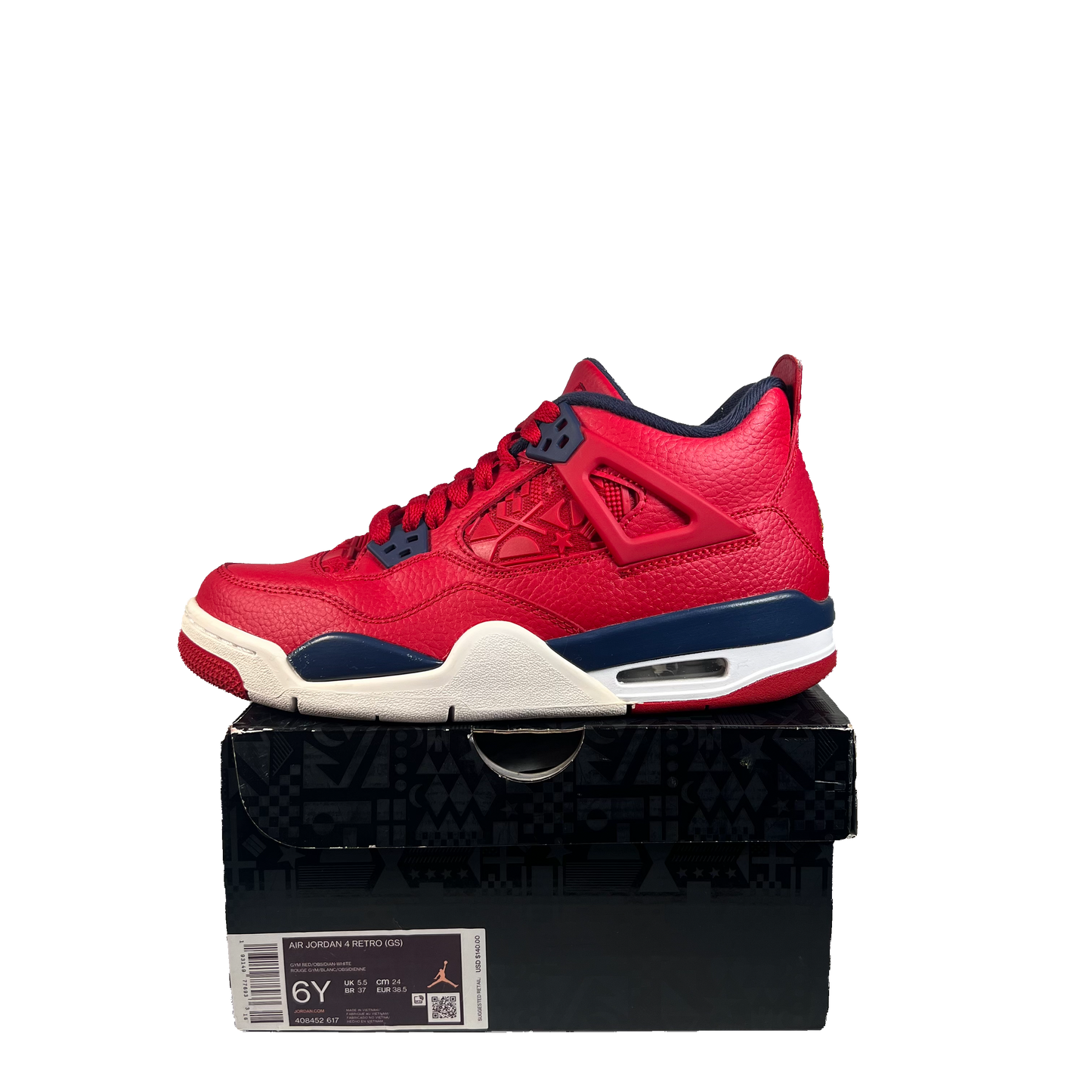 Jordan 4 FIBA (2019) Size 6Y USED s22393