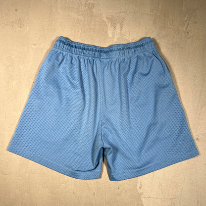 Eric Emanuel Blue Short/Navy Logo Basic Mesh Shorts Size Medium USED x17553
