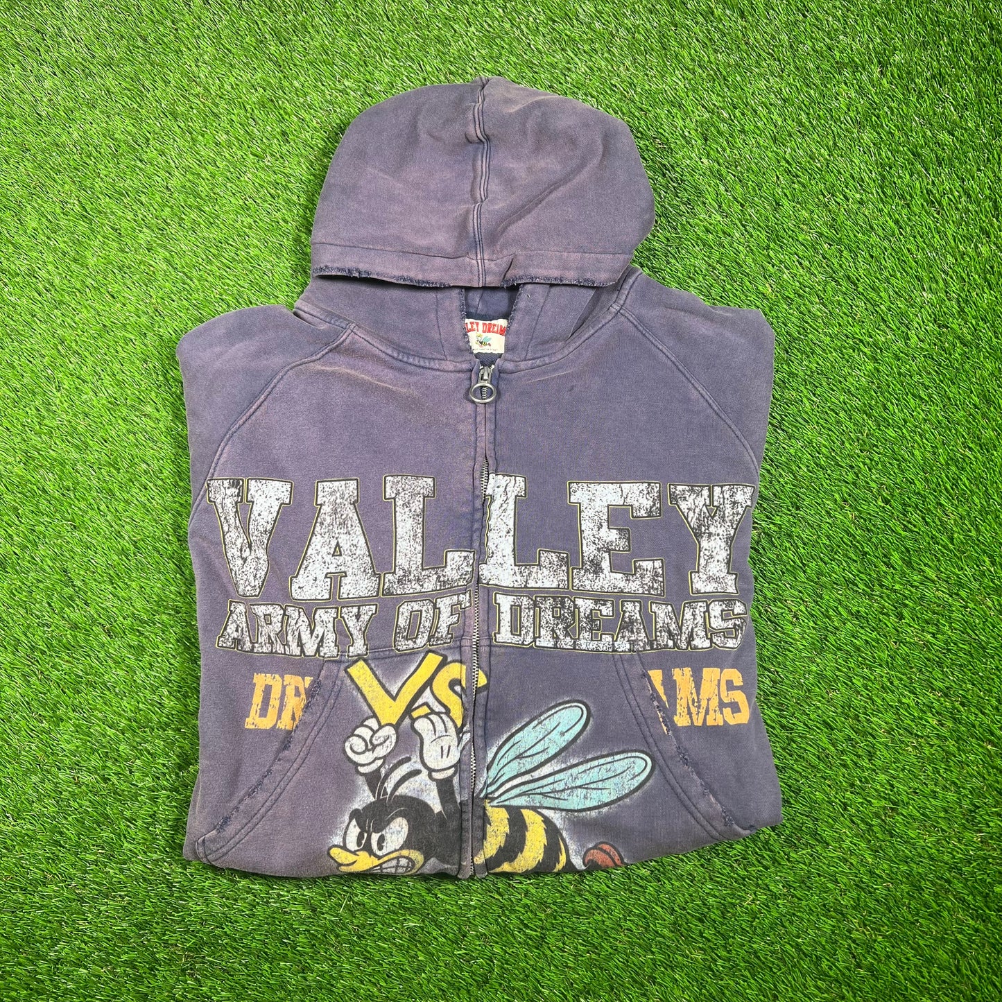 Vale "Army of Dreams" Purple Full Zip Hoodie Size Medium USED x15427