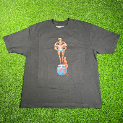 Travis Scott Circus Maximus Boston Black Tee Size XL USED x16092