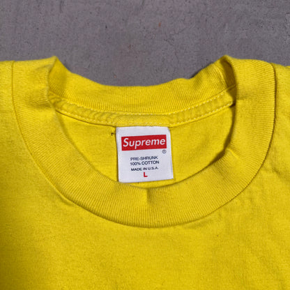 Supreme Ludens Yellow Tee Size Large USED x17635