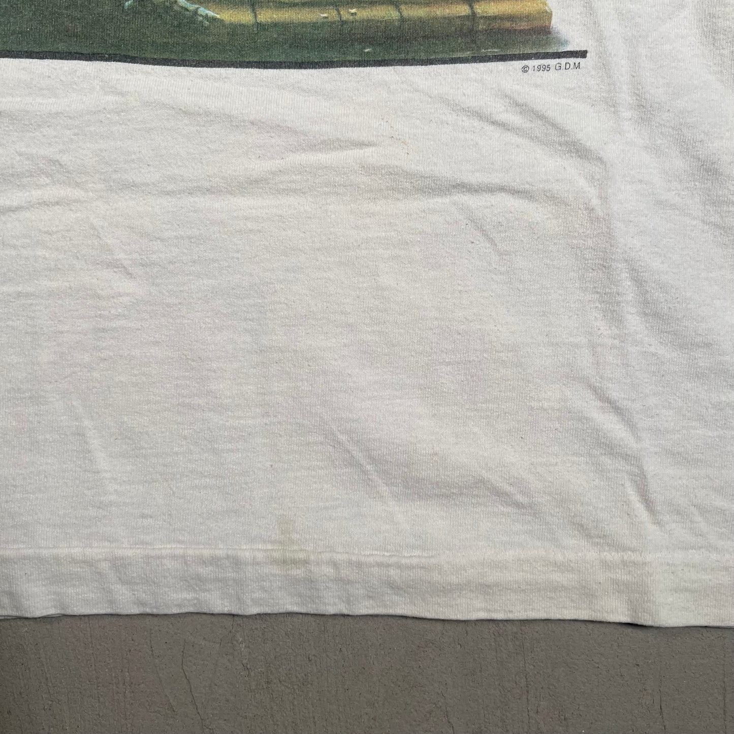 1995 Grateful Dead Garden on River Spring Tour White Tee Size XL USED v4984