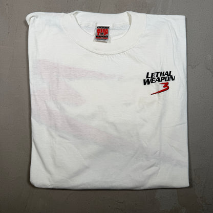 1992 Lethal Weapon 3 Promo White Tee Size XL USED v18050