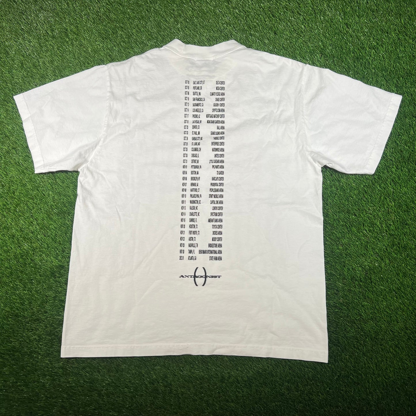 Opium Antagonists 2.0 Tour Merch White Tee Size Medium USED x15345