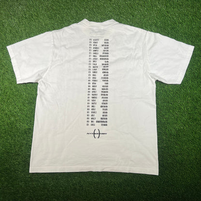 Opium Antagonists 2.0 Tour Merch White Tee Size Medium USED x15345