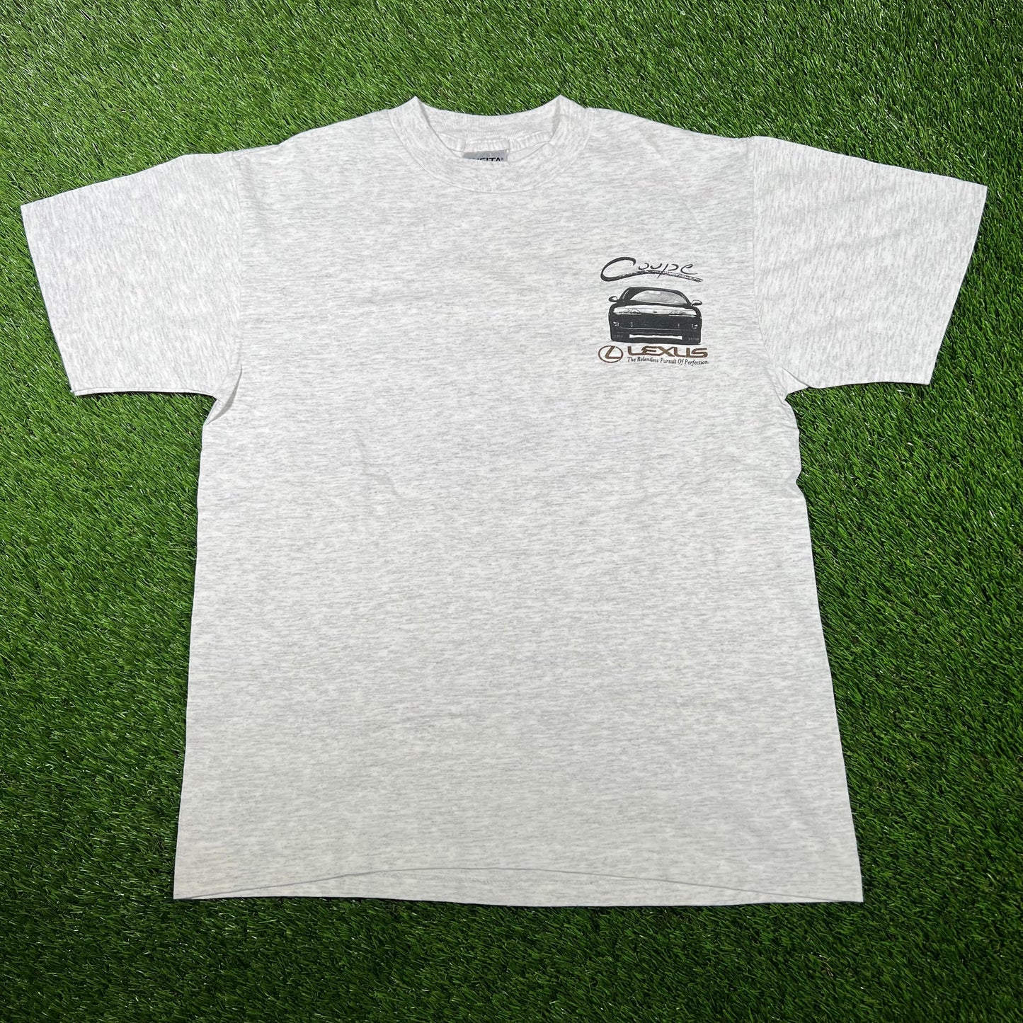 1990s Lexus Coupe Grey Tee Size Medium USED v17011