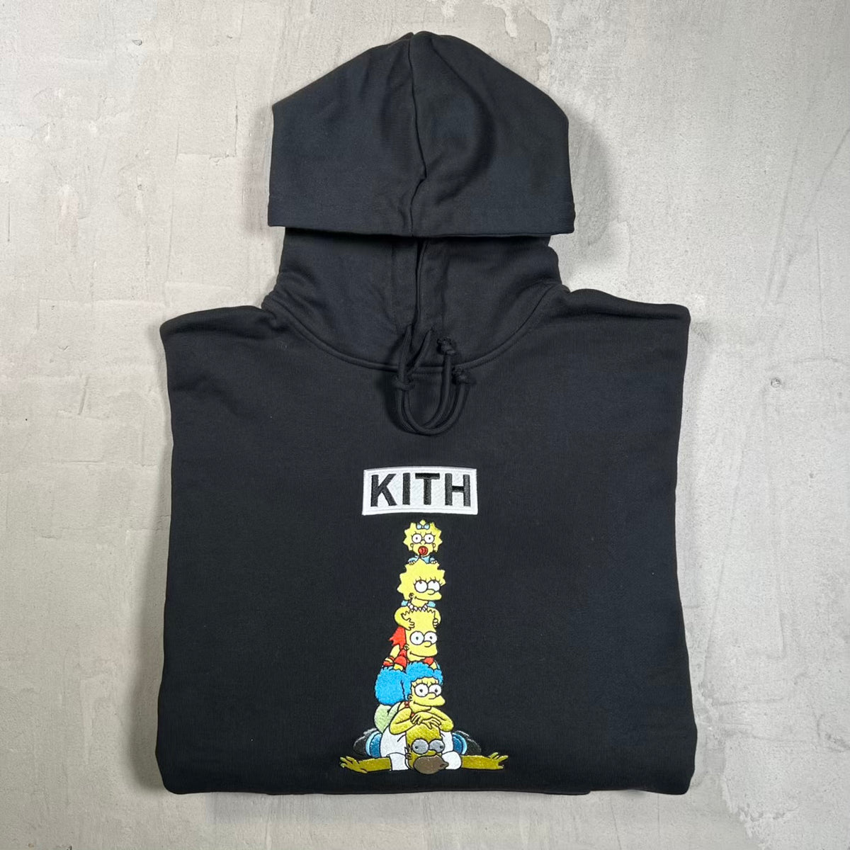 Kith The Simpsons Family Stack Hoodie Black Size Large USED x18829
