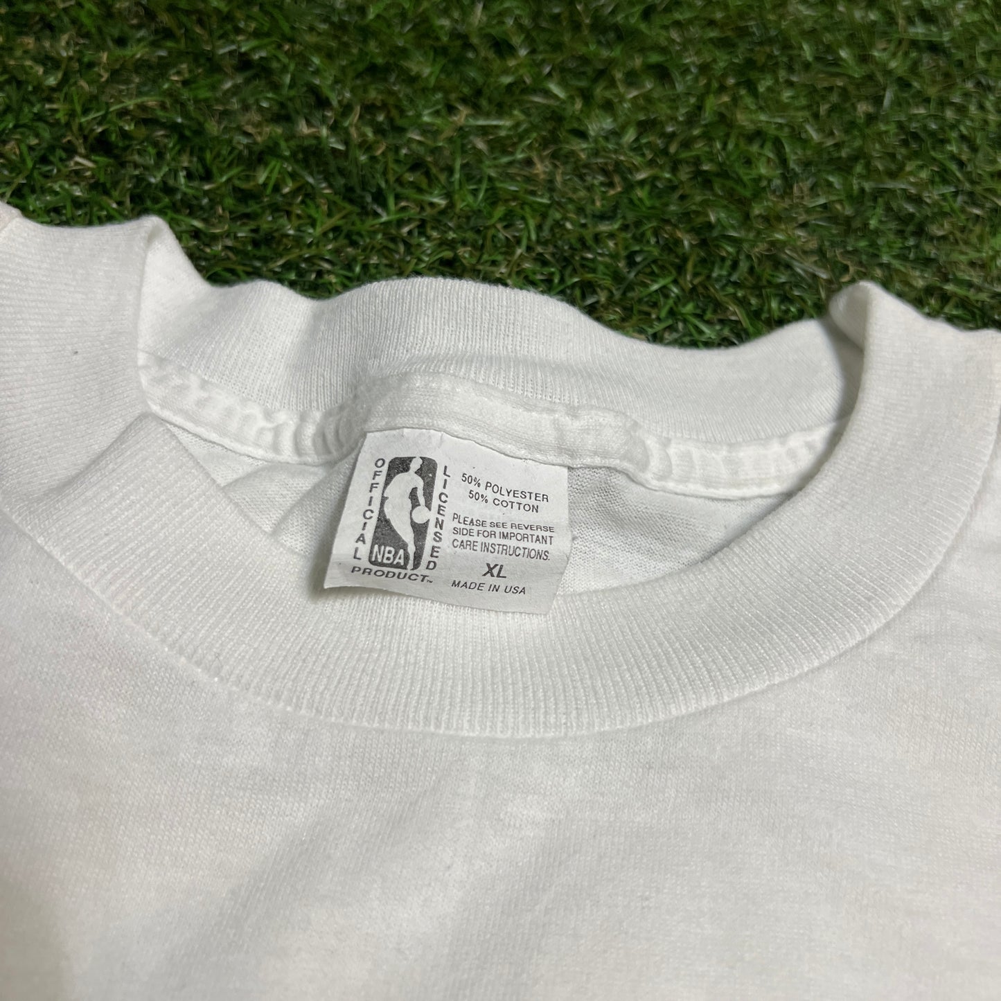 1990s Chicago Bulls White "Bulls by the Horn" Promo Tee Size XL USED v16310