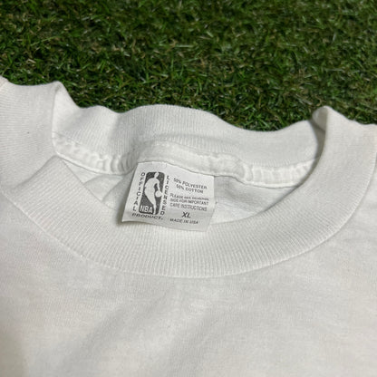 1990s Chicago Bulls White "Bulls by the Horn" Promo Tee Size XL USED v16310
