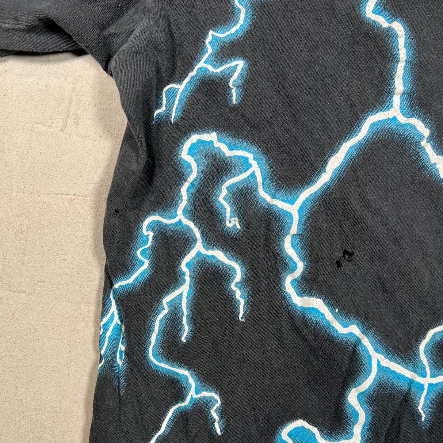 1990s American Thunder Native American Black Tee Size Large USED v17692