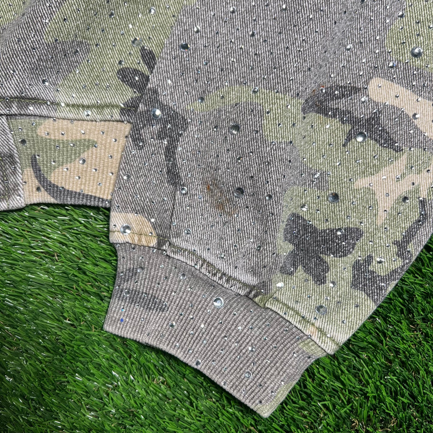 Vale Crystal Green Camo Work Hooded Jacket Size Large NEW x15937