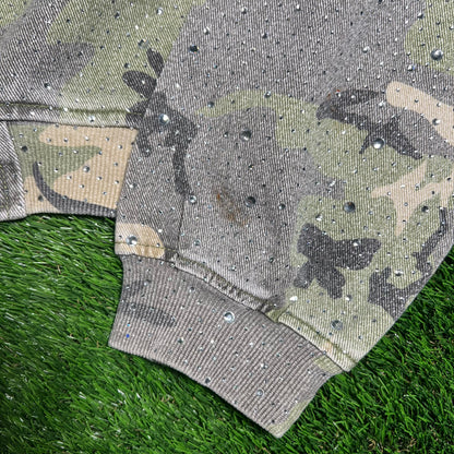 Vale Crystal Green Camo Work Hooded Jacket Size Large NEW x15937