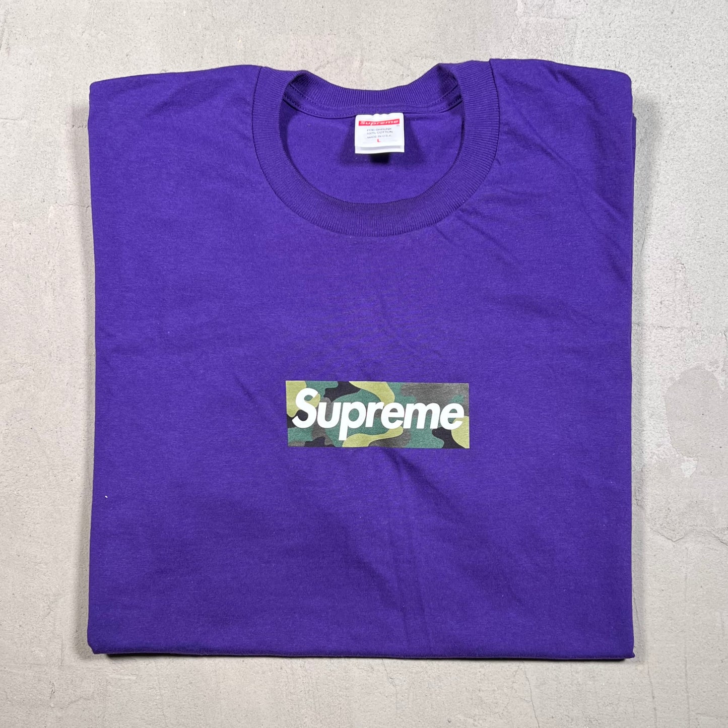 Supreme Box Logo Tee Purple (2023) Size Large USED x17585