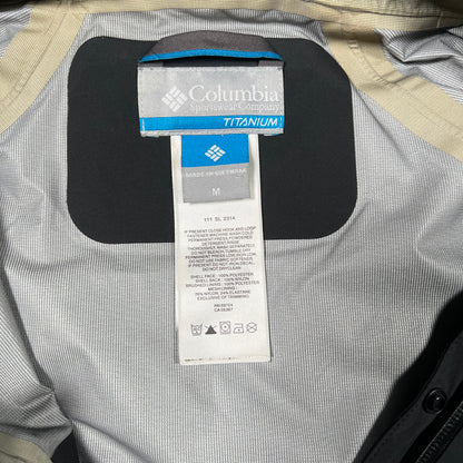 Columbia Nylon Black Rain Jacket Size Medium USED v16882