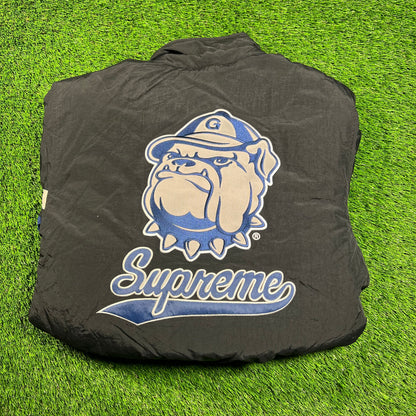 Supreme Mitchell & Ness NCAA Hooded Jacket Georgetown Black (2024) Size Small NEW x16125