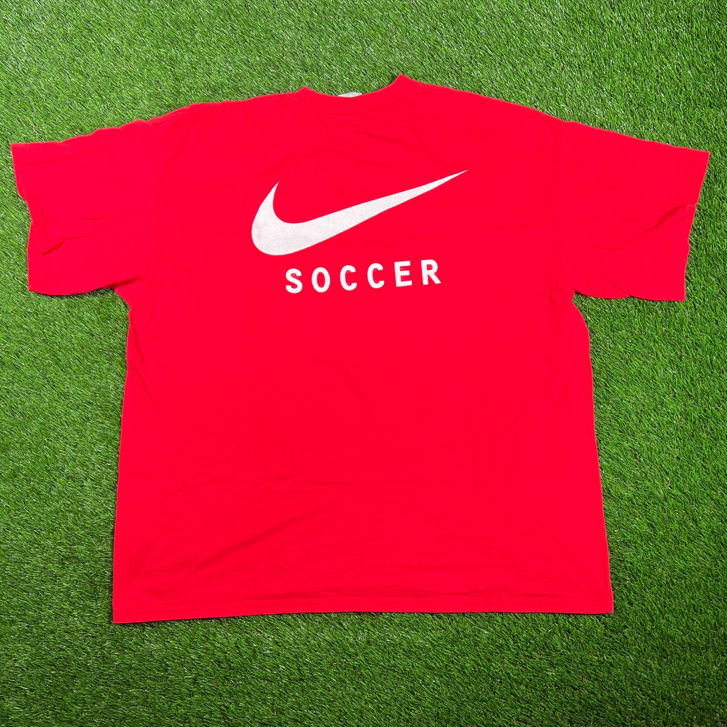1996 Nike MLS Inaugural Game Red Tee Size XL USED v17967