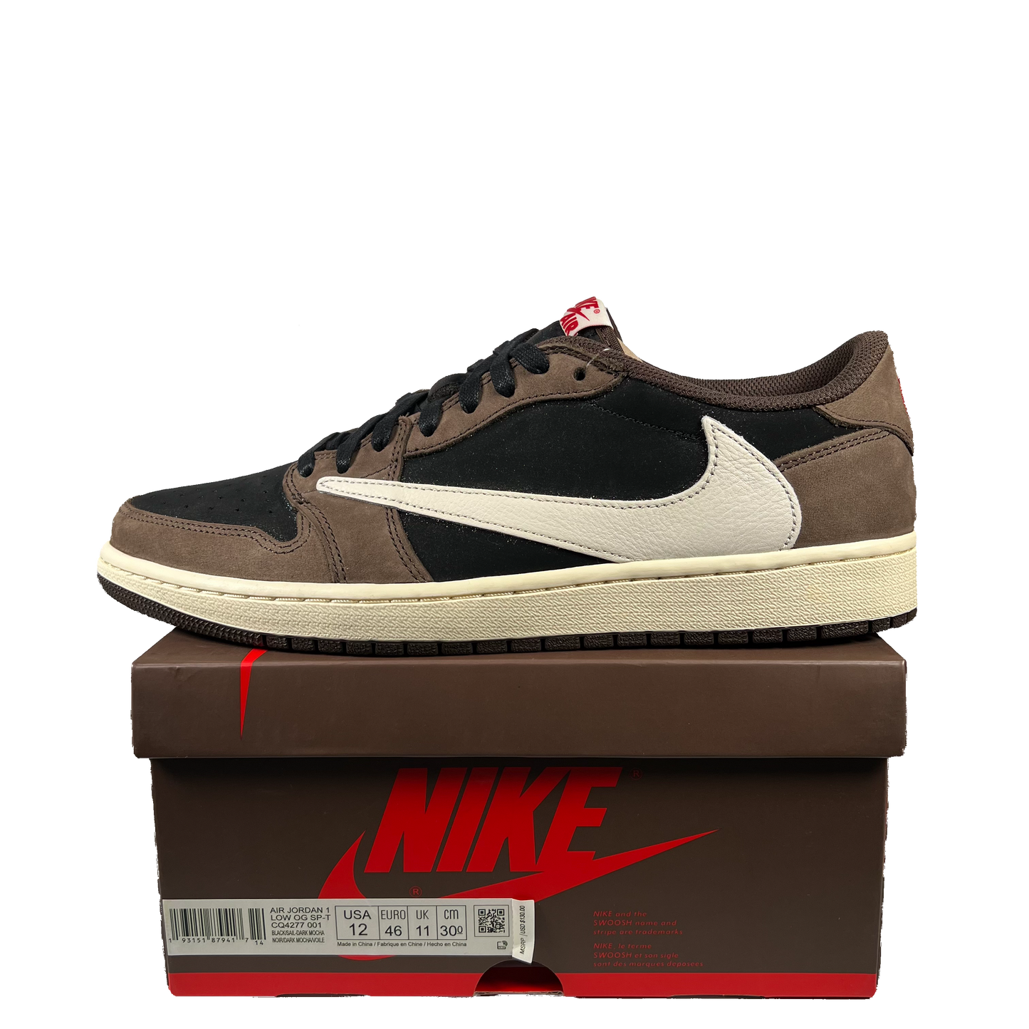 Jordan 1 Low Travis Scott Mocha (2019) Size 12 NEW s13918