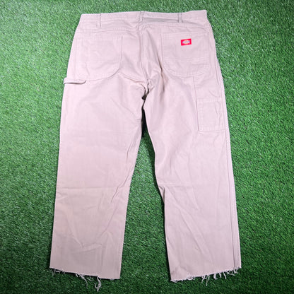 Y2K Dickies Work Wear Tan Pants Size 40x32 USED v18073