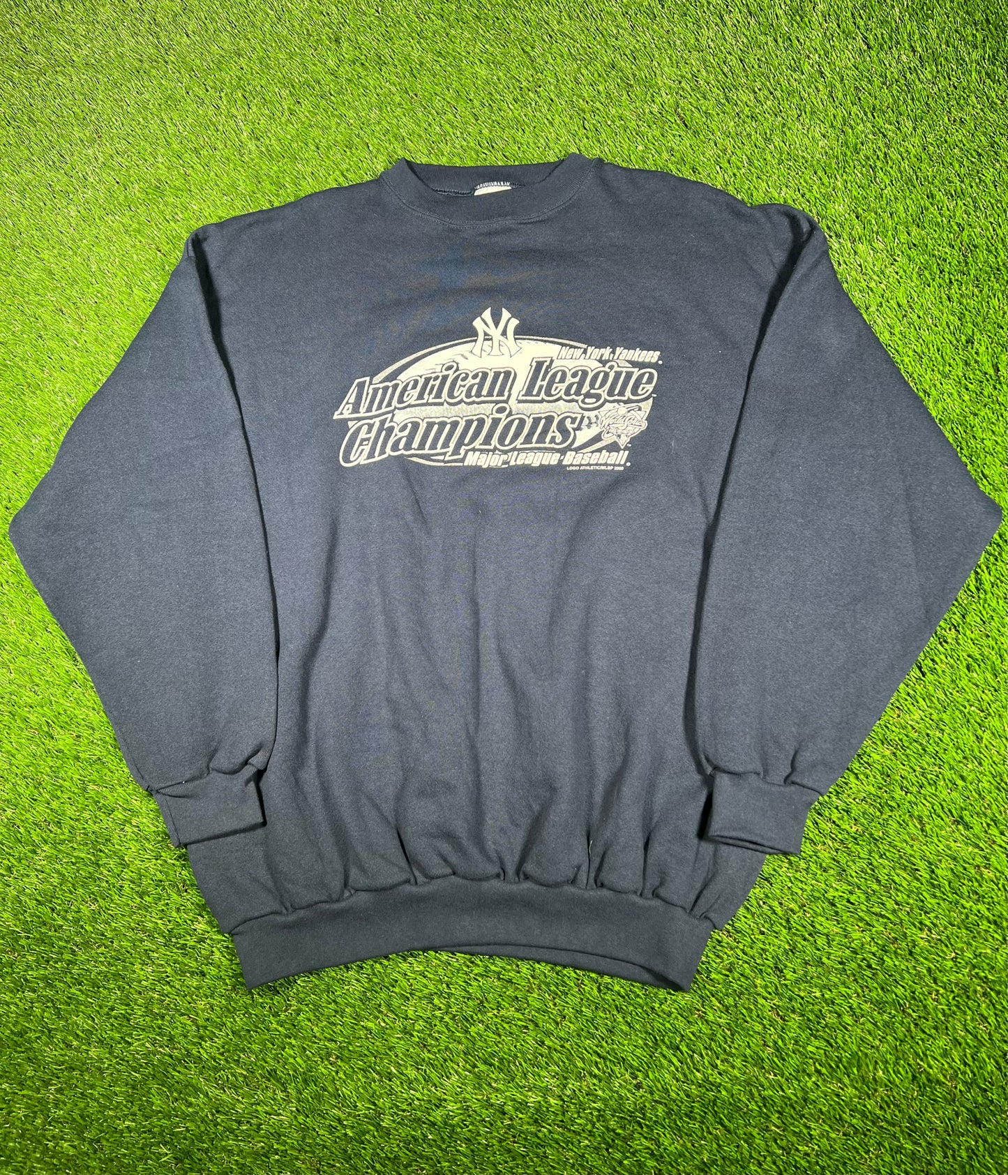 2000 New York Yankees Nevy ALC Champion Crewneck Size XL USED v17016