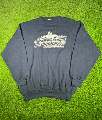 2000 New York Yankees Nevy ALC Champion Crewneck Size XL USED v17016