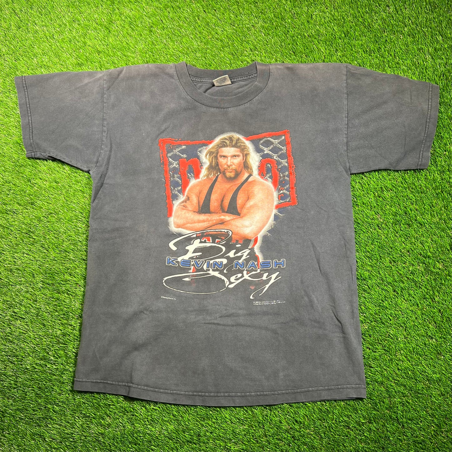 1999 NWO Kevin Nash Black Tee Size Large USED v18768